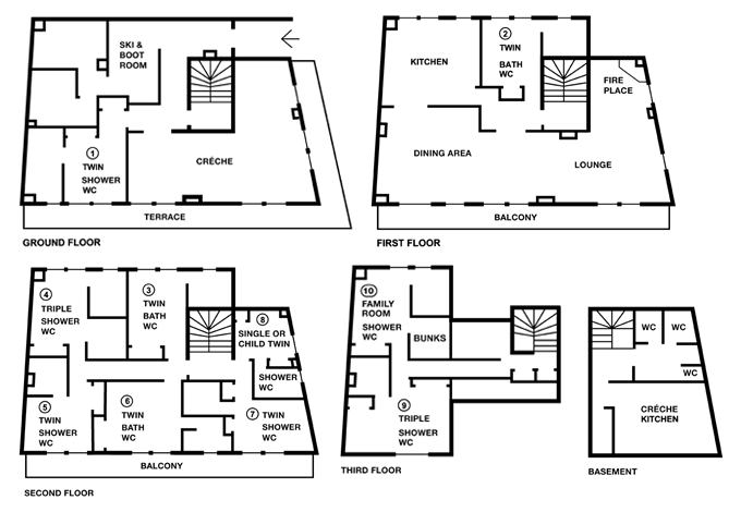 Chalet MarMau La Tania Floor Plan 1